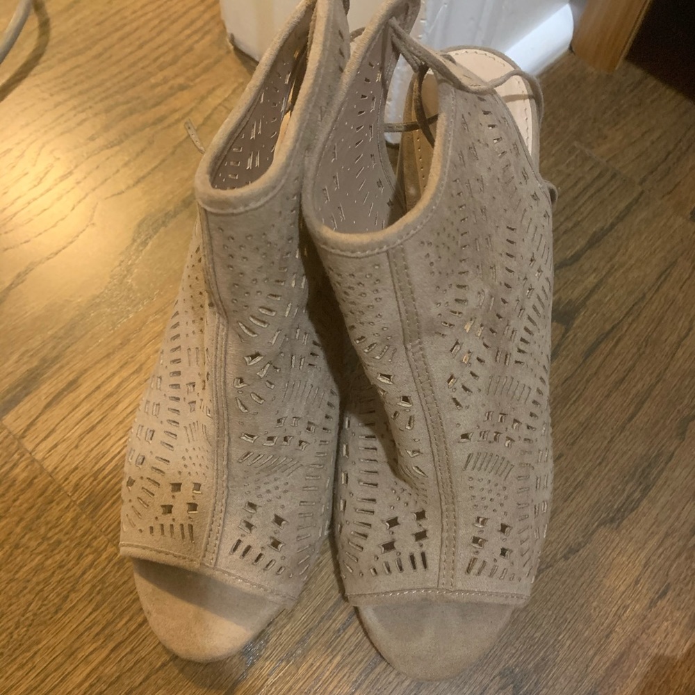 Forever 21 peep toe wedge heels